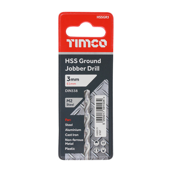 TIMCO Ground Jobber Drills HSS M2 - 3.0mm