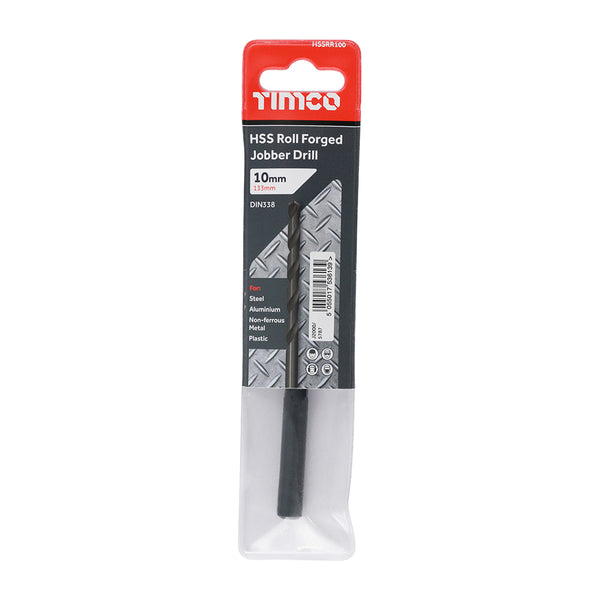 TIMCO Roll Forged Jobber Drills HSS - 10.0mm (5pcs)