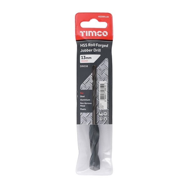 TIMCO Roll Forged Jobber Drills HSS - 13.0mm (5pcs)