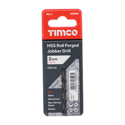 TIMCO Roll Forged Jobber Drills HSS - 2.0mm (10pcs)