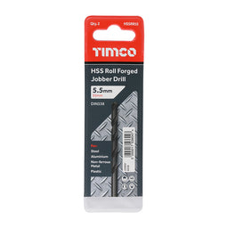 TIMCO Roll Forged Jobber Drills HSS - 5.5mm (10pcs)