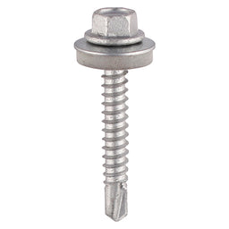 TIMCO Self-Drilling Light Section Drill Screw Exterior Silver with EPDM Washer - 5.5 x 100 (100pcs)