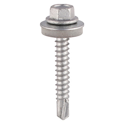 TIMCO Self-Drilling Light Section Drill Screw Exterior Silver with EPDM Washer - 5.5 x 25 (100pcs)