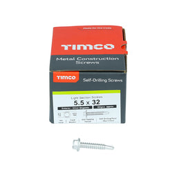 TIMCO Self-Drilling Light Section Drill Screw Exterior Silver - 5.5 x 32 (100pcs)