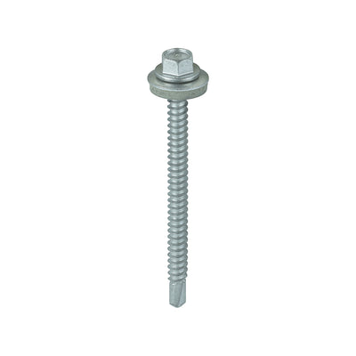 TIMCO Self-Drilling Light Section Drill Screw Exterior Silver with EPDM Washer - 5.5 x 70 (100pcs)