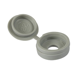 TIMCO Hinged Screw Caps Large Light Grey - To fit 5.0 to 6.0 Screw (50pcs)