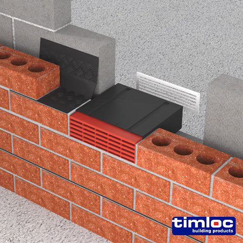 Timloc Airbrick Plastic Black - 215 x 69 x 60mm (20pcs)