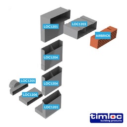 Timloc Telescopic Underfloor Vent 5 to 7 Course - 5 to 7 course (10pcs)