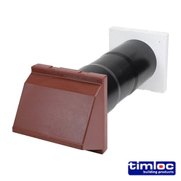 Timloc AeroCore Through-Wall Ventilation Set Cowl and Baffle Brown - 127 x 350 (dia x length)