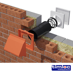 Timloc AeroCore Through-Wall Vent Set with Baffle Terracotta - 127 x 350 (dia x length)