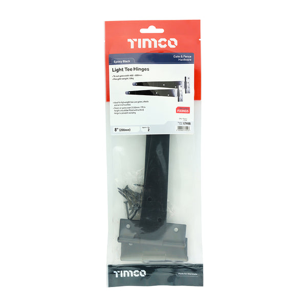 TIMCO Light Tee Hinges Black - 8