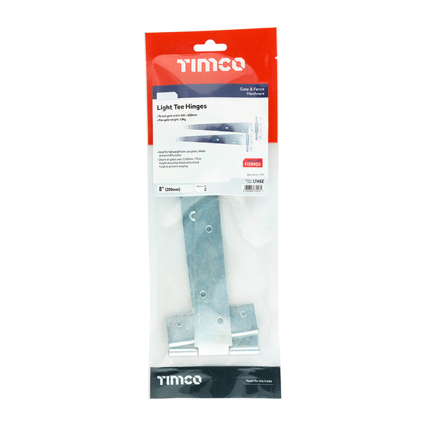 TIMCO Light Tee Hinges Zinc - 8