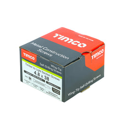 TIMCO Self-Drilling Wing-Tip Steel to Timber Light Section Exterior Silver Screws  - 4.8 x 38 (200pcs)