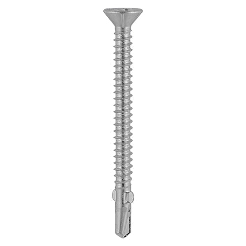 TIMCO Self-Drilling Wing-Tip Steel to Timber Light Section Exterior Silver Screws  - 5.5 x 85 (100pcs)
