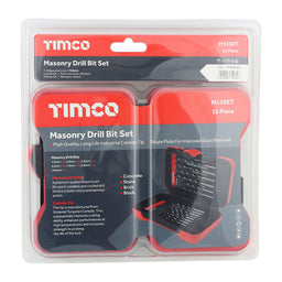 TIMCO Masonry Drill Bit Set - 15pc