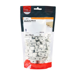 TIMCO Modesty Blocks White - 34 x 13 x 13 (65pcs)