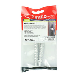 TIMCO Multi-Fix Bolts Hex Head Exterior Silver - 10.0 x 100 (2pcs)