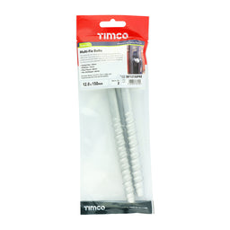 TIMCO Multi-Fix Bolts Hex Head Exterior Silver - 12.0 x 150 (2pcs)