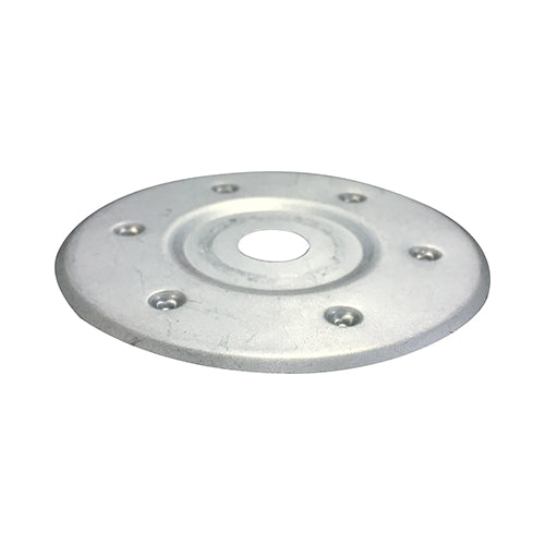 TIMCO Large Metal Insulation Discs Silver - 85mm (50pcs)