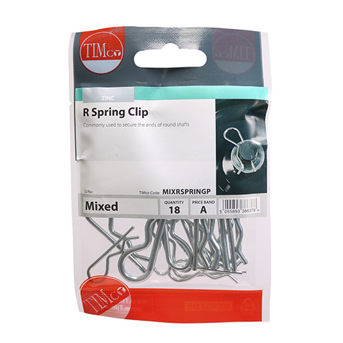 TIMCO Mixed R Spring Clips - Mixed (18pcs)