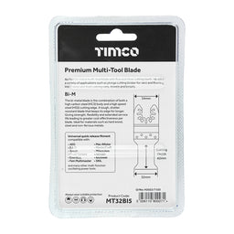 TIMCO Multi-Tool Fine Cut Blades For Wood/Metal Bi-Metal - 32mm (5pcs)