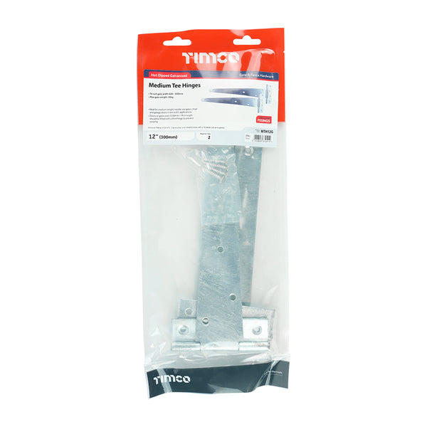 TIMCO Medium Tee Hinges Hot Dipped Galvanised - 12