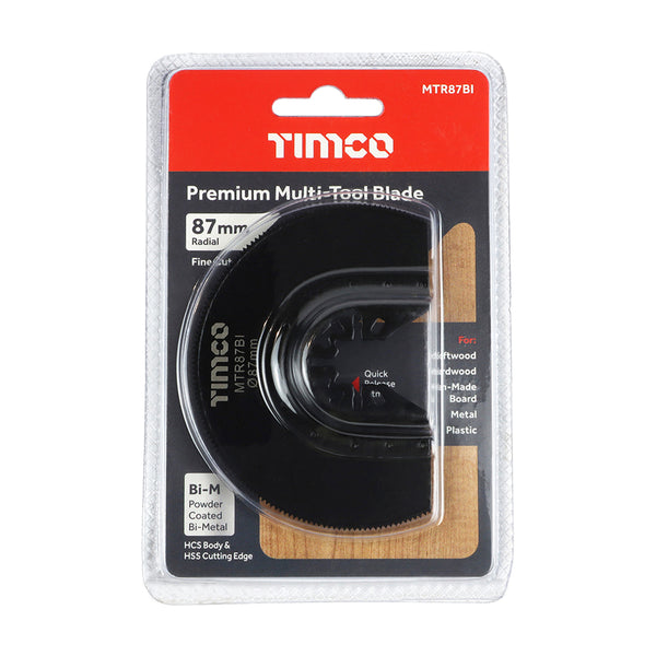 TIMCO Multi-Tool Radial Blade For Wood / Metal Bi-Metal - Dia. 87mm