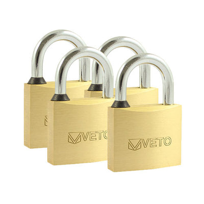 TIMCO Brass Padlocks Key Alike - 40mm (4pcs)