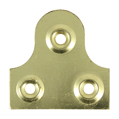 TIMCO Mirror Plates Plain Electro Brass - 32mm (4pcs)