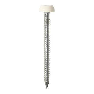 TIMCO Polymer Headed Pins A4 Stainless Steel White - 25mm (65pcs)