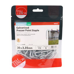 TIMCO Presser Point Staples Galvanised - 30 x 3.35 (0.5kg)