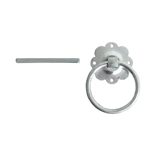 TIMCO Ring Gate Latch Plain Hot Dipped Galvanised - 6