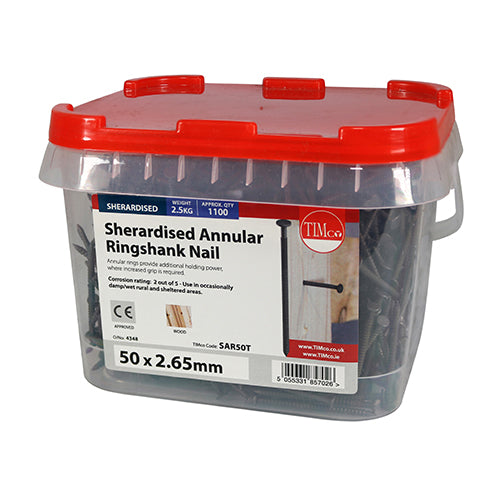 TIMCO Annular Ringshank Nails Sherardised - 50 x 2.65 (2.5kg)