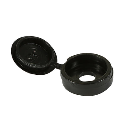 TIMCO Hinged Screw Caps Small Black - To fit 3.0 to 4.5 Screw (100pcs)