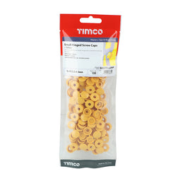 TIMCO Hinged Screw Caps Small Yellow - To fit 3.0 to 4.5 Screw (100pcs)