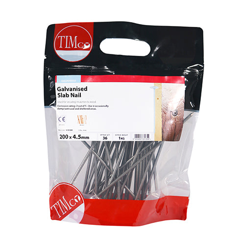 TIMCO Slab Nails Galvanised - 200 x 4.50 (1kg)