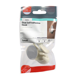 TIMCO Oval Self-Adhesive Hooks - Small - 37.5 x 28.0 (5pcs)