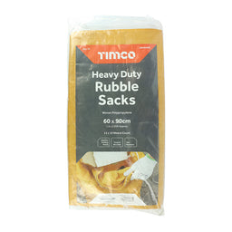 TIMCO Heavy Duty Rubble Sacks - 60 x 90cm (10pcs)