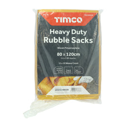 TIMCO Heavy Duty Rubble Sacks - 80 x 120cm (10pcs)