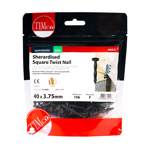 TIMCO Square Twist Nails Sherardised - 40 x 3.75 (0.5kg)