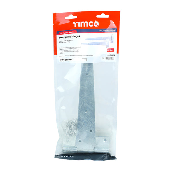 TIMCO Strong Tee Hinges Hot Dipped Galvanised - 12