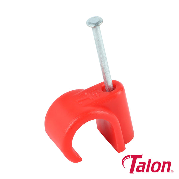 Talon Nail In Pipe Clips Red - 15mm (20pcs)