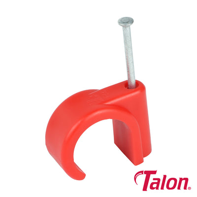 Talon Nail In Pipe Clips Red - 22mm (20pcs)