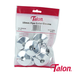 Talon Pipe Collar Chrome - 15mm (10pcs)