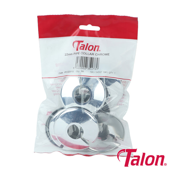 Talon Pipe Collar Chrome - 22mm (10pcs)