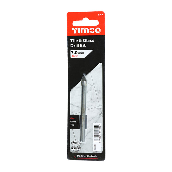 TIMCO TCT Tile & Glass Bits - 7.0mm