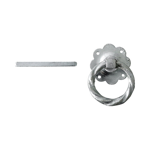 TIMCO Ring Gate Latch Twisted Hot Dipped Galvanised - 6