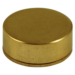 TIMCO Threaded Screw Caps Solid Brass Polished Brass - 12mm (4pcs)