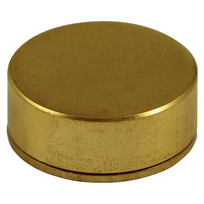 TIMCO Threaded Screw Caps Solid Brass Polished Brass - 12mm (4pcs)