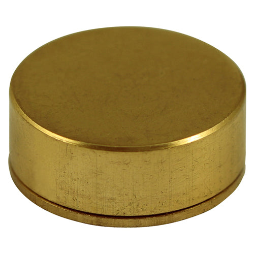 TIMCO Threaded Screw Caps Solid Brass Polished Brass - 12mm (4pcs)